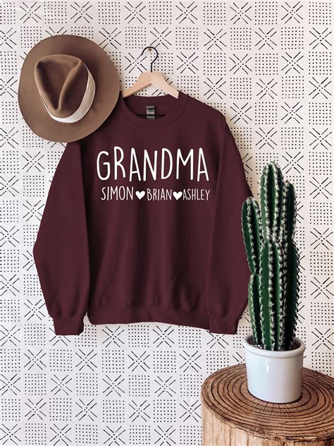 sweatshirt grandma|sweatshirts with grandkids names.